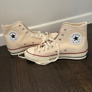 Brand New Converse High Tops with Red Accents size women 8.5